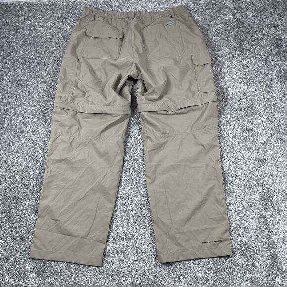 Columbia Cargo Pants Mens 38 x 30 Convertible Shorts Nylon Ripstop Khaki Tan - Picture 9 of 14